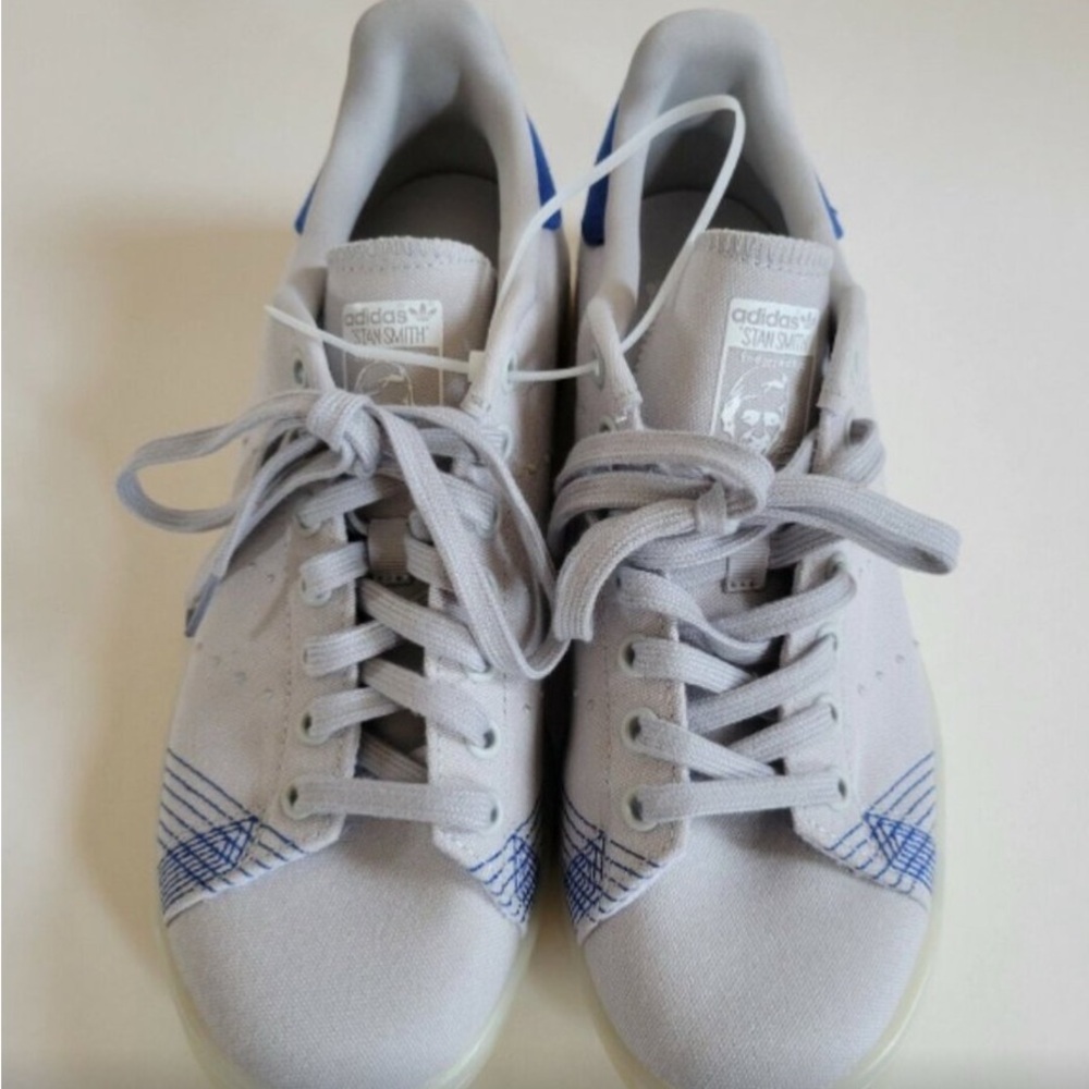 Adidas Stan Smith Prime Blue Gray and Blue Shoe Men's Size 8